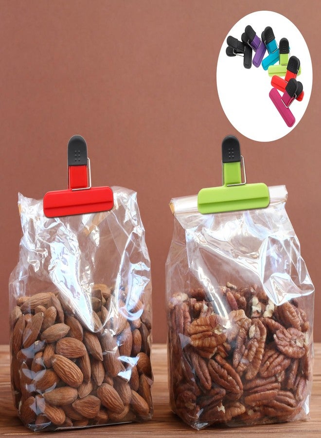 Pocoxll 6 Pack Small Size Bag Clips, 3 x 2.5 Inch Assorted Colors Food Clips (Style 1) - Image 4